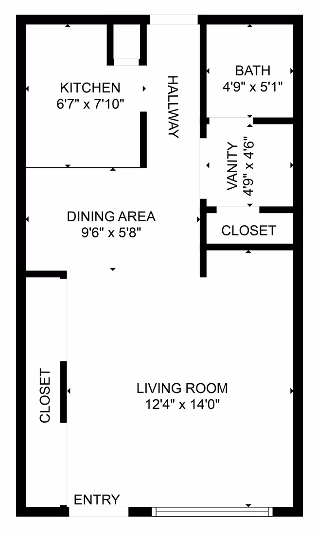 Studio • 1 Bath 116 floor plan